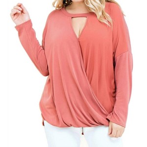 Women's Keyhole Wrap Top - entro - 1 of 4
