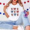 Simply Sage Market Coquette Bows And USA Strawberries Garment Dyed Tee - 2 of 4