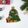 Unique Bargains Christmas Brooches Alloy Dripping Wax Green 0.79"x0.79" 1 Pc - 2 of 4