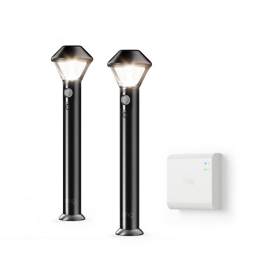 2pk with Bridge Smart Lighting Pathlight Black - Ring