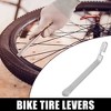 Unique Bargains Bicycle Flat Head Tyre Lever Wrench with Hook Repair Tool Silver Tone 2pcs - 2 of 4