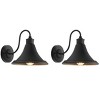 Graylyn 9" Outdoor Wall Sconce (Set of 2) - PLT7016 - Black - Safavieh - 2 of 4