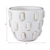 Terracotta Planter with Textured Design - Ceramic Flower Pot for Indoor & Outdoor Plants - Frost-Resistant, Durable - 10" White - 2 of 4
