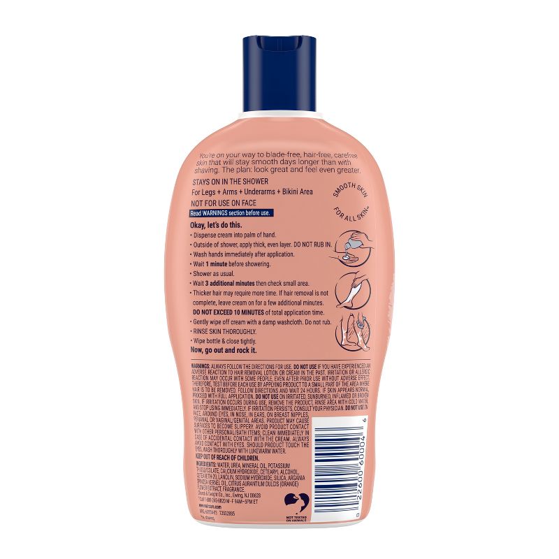 Nair Shower Cream Hair Remover, Moroccan Argan Oil - 13.0oz, 2 of 9
