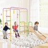 Costway Metal Indoor Jungle Gym 8-in-1 Climbing Playset with Monkey Bars, Wall, Ladder - 2 of 4