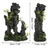Unique Bargains Aquarium Terrariums Mountain for Fish Tank Landscape Decoration Gray Green 11.81" Height 1pcs - 4 of 4