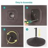 Sonkuki HDPE 90LBS Patio Round Market Umbrella Base Filled With Sand or Water, Dark Brown - 4 of 4