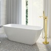 Cobbe Floor Standing Single Handle Tub Faucet with Tub Spout Handheld Shower and 59-Inch Hose Tub Filler Brushed Gold - 2 of 4