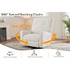 Coucheta 360° Swivel Rocking Glider Chair, Accent Chair for Adults with Adjustable Backrest & Footrest, Cozy Corduroy Upholstered Armchair - 4 of 4