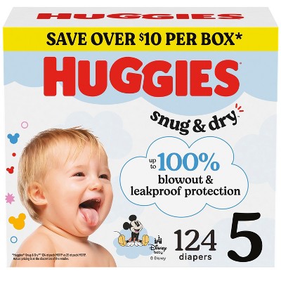 Huggies Snug & Dry Disposable Diapers - Size 5 - 124ct