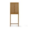 Hatteras Modern Boho Over Toilet Storage Cabinet with Solid Wood & Natural Rattan Accents-Teamson Home - 2 of 4