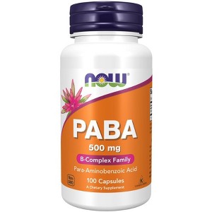PABA 500mg by Now Foods  -  100 Capsule - 1 of 3