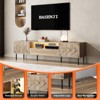 DOMETOUR 71 Inch TV Stand with LED Lights & Power Outlet, Living Room Gaming Media Console for TVs Up to 80 Inch with 2 Cabinets - 2 of 4