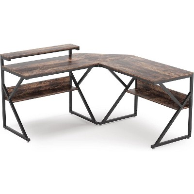 Tribesigns 62.99" L-Shaped Computer Desk with Storage Shelves