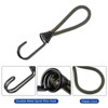 Unique Bargains Outdoor Camping Tent Canopy Awnings Cover 6 Inch Tarp Straps Elastic Cords with Hook Dark Green 10 Pack - 3 of 4