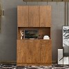 70.87"Tall Cabinet with 6 Doors,1 Open Shelf and 1 Drawer, Decorative Storage Cabinets for Living Room, Bedroom - The Pop Home - 2 of 4