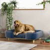 PawHut Dog Sofa, Raised Dog Couch with Comfortable Cushion, Pine Wood Legs, Foot Pads, Pet Sofa for Large-Sized Dogs Indoor Use, Dark Blue - 2 of 4