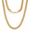 Steeltime 24" and 8" Men's stainless steel cuban link chain set. Color Option: Silver, Gold, Black - 2 of 4