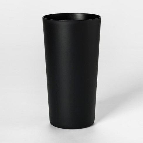 26oz Plastic Tall Hip Ball Tumbler Dark Black - Room Essentials™
