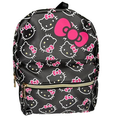 Hello Kitty Teen Bows All Over Print Polyester Mini Backpack, Black - image 2