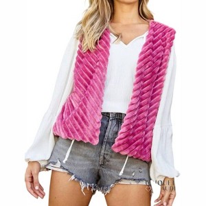 Women's Hannah Faux Fur & Velour Reversible Vest - Ces Femme - 1 of 4