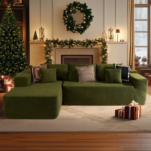 HOMLUX L Shape Modular Sectional Sofa Couch, Deep Seat Modern Minimalist Couches for Living Room - 1 of 4