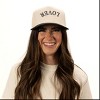 3D Puff Embroidered Lover Upside Down Arch - Women's Canvas Trucker Hat - 3 of 3