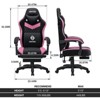 Hoffree Breathable Fabric Massage Gaming Chair Ergonomic Office PC Chair with Bluetooth Speaker & Footrest - 2 of 4