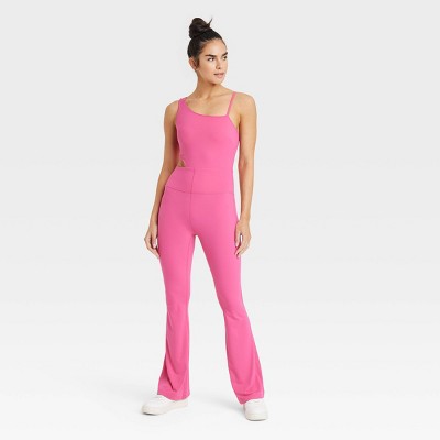 Women's Asymmetrical Flare Bodysuit - Joylab™ Pink L : Target