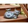 14" Sleeping Cat Statuary in Black Finish - Southern Patio - 4 of 4