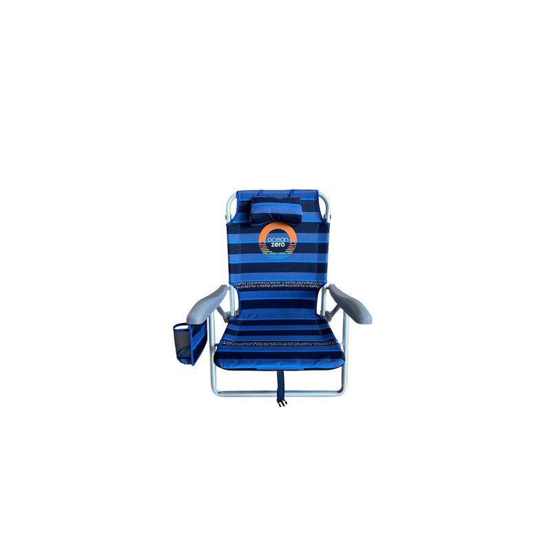 Ocean Zero Outdoor Portable Backpack Beach Chair Beach Shop Stripe, 1 of 6