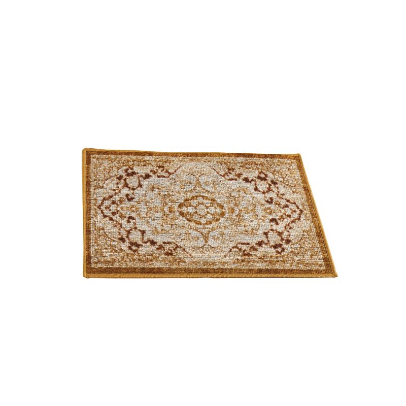 Collections Etc Classic Medallion Design Accent Rug with Skid-Resistant Backing - Perfect for Any Room in Home, 1 of 3
