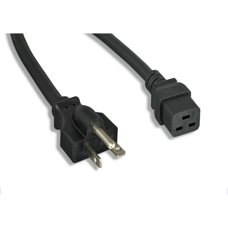 Monoprice Heavy Duty Extension Cord - 6 Feet - Black | NEMA 6-20P to IEC 60320 C19, For Computers, Servers, and Monitors to a PDU or UPS in a Data, 1 of 7