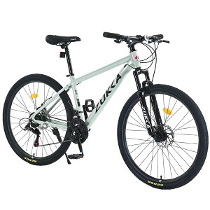 NAYSAYE Bicycle Mountain Bike 27.5 Inch Wheels 21 Speed Front Suspension for Men Women Boys and Girls, Green, 68.8"*26.37"*39.37" - 1 of 4