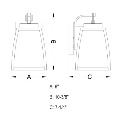 Granville Bronze and Clear Glass Outdoor Wall Lantern