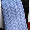 Slickblue Full/Queen 3PC Quilt Set, Block Design in Blue or Green, Vermicelli Quilted, Reversible, with 2 Shams - 4 of 4