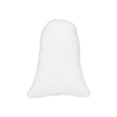 Ghost Shaped White and Black Hooked Halloween Pillow