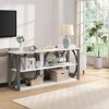 KIGFTSOD 70.87'' 3-Tier Industrial Console Table - Narrow Long Entry Table with Storage for Entryway, Living Room, Foyer, Hallway - 2 of 4