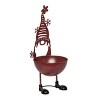 Transpac Metal 15.25 in. Red Christmas Leggy Gnome Bowl Decor - 2 of 4