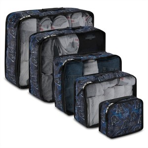 Star Wars Packing Cube Set - Darth Vader, Storm Trooper, Yoda - 5 Piece Packing Cube Travel Essential - Luggage Organizer Set - For Kids,Teens, Adults - 1 of 4