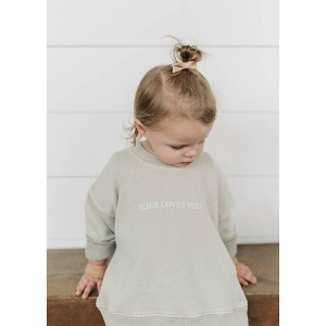 Boy's Jesus Loves You French Terry Sweatshirt - Little Texan Design - 1 of 3