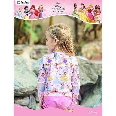 Disney Princess Kids Girls Summer Holiday Ruffle Swimwear Sets Rashguard Princesses Pink 4T-5T — фото 4