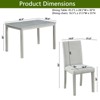 NicBex Dining Table Set for 6 Morden Kitchen Table with MDF Tabletop, Crystal Decoration and 4 PU Chairs for Dining Room - 2 of 4