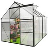 6x8 FT Polycarbonate Greenhouse Raised Base and Anchor Aluminum Heavy Duty Walk - 2 of 4