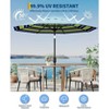 9 ft Patio Umbrella, Outdoor Table Market Umbrella with Push Button Tilt and Crank, 8 Sturdy Ribs  Waterproof - 2 of 3