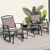 Costway 2pcs Patio Glider Set Single Swing Rocking Chair Heavy-Duty Metal Frame Outdoor - 2 of 4
