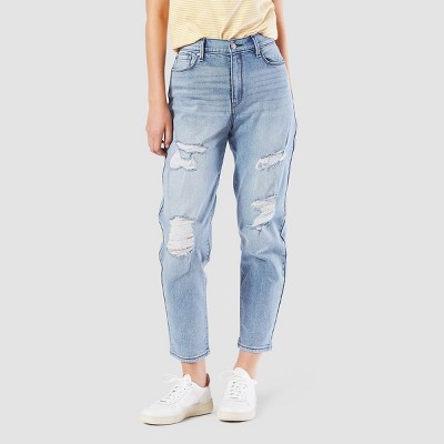 loose mom jeans ultra high waist ankle length