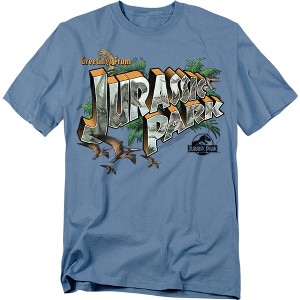 Jurassic Park Greetings From Jp Adult T-Shirt - 1 of 4