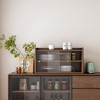 Wooden Breadbox, Double Tabletop Shelf, Countertop Organizer, Food Storage Cabinet With Sliding Doors - 2 of 4
