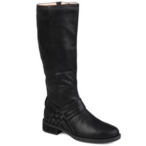 Journee Collection Womens Meg Stacked Heel Riding Boots - 1 of 4